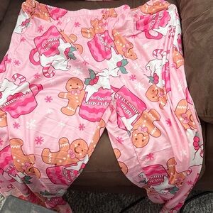 Squishmallows Pink Gingerbread Pajama Bottoms